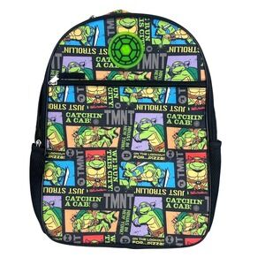 Teenage Mutant Ninja Turtles Backpack Light Up Patch Kids Nickelodeon New